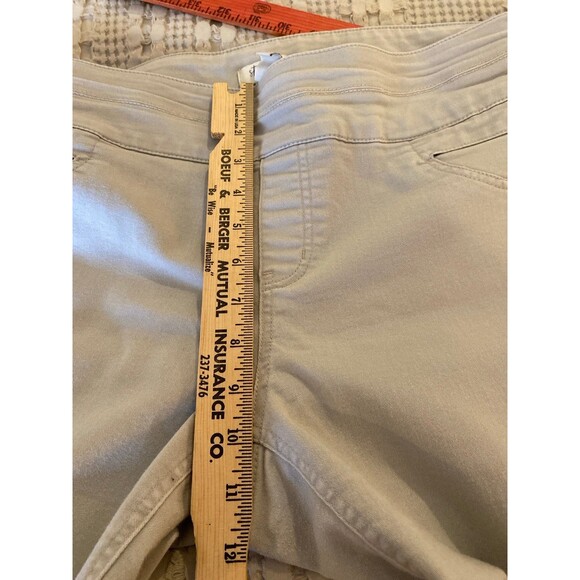 Style & Co Khaki Pants Sz 12 Crisscross Detail at Ankle ++ Stretch Cropped - Picture 8 of 10